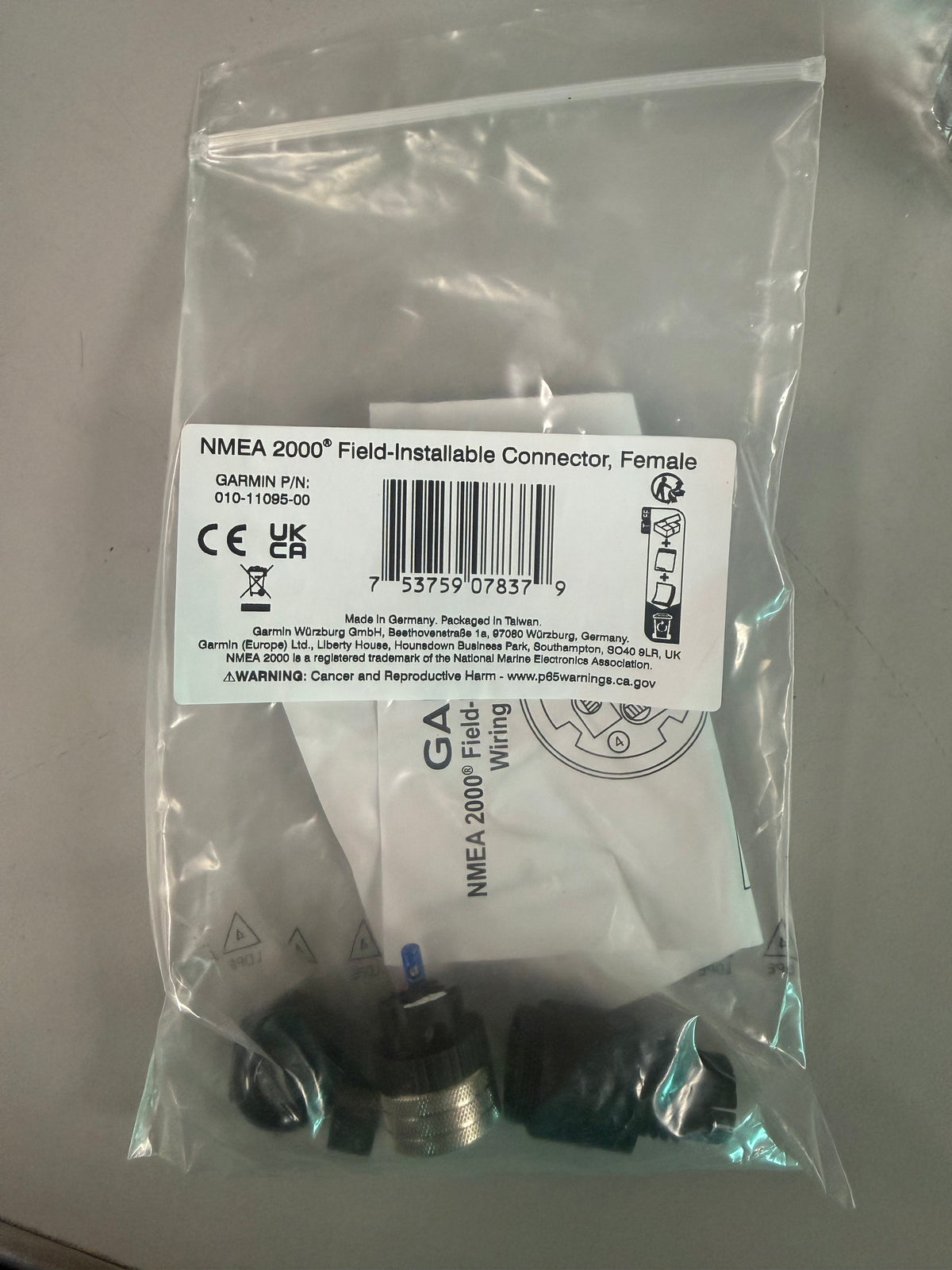 Garmin female NMEA 2000 field-installable connector #010-11095-00