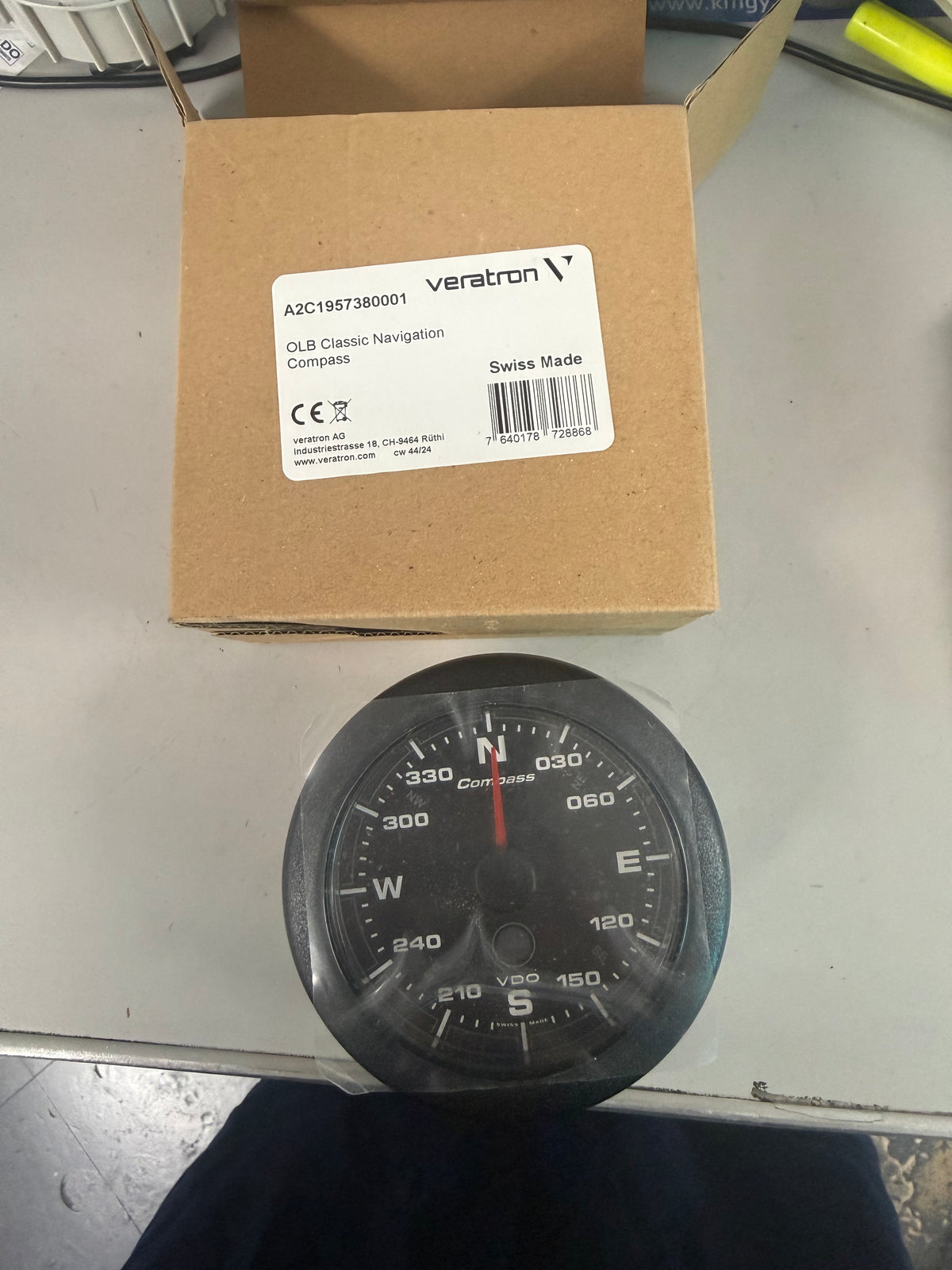 Veratron / VDO Marine OceanLink 3-3/8" Navigation Compass Gauge (Part Number: A2C1957380001
