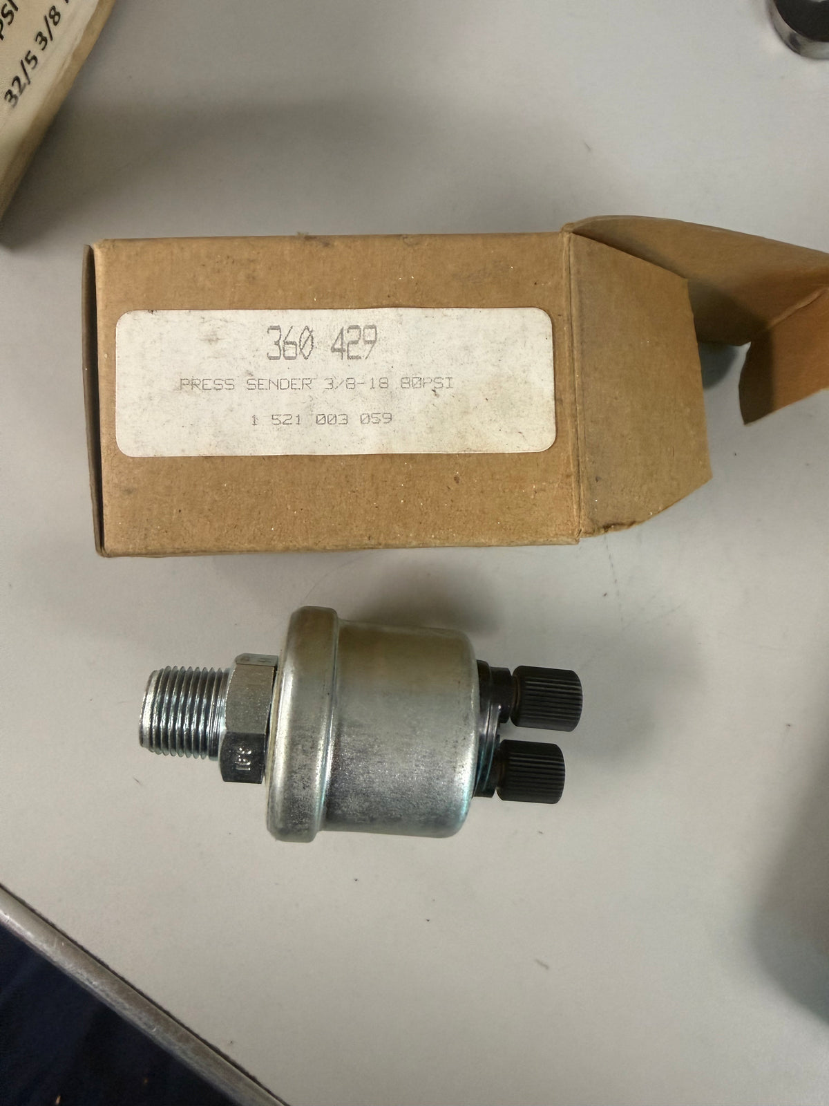 VDO Marine 80 PSI / 5 Bar analog pressure sender #360-429