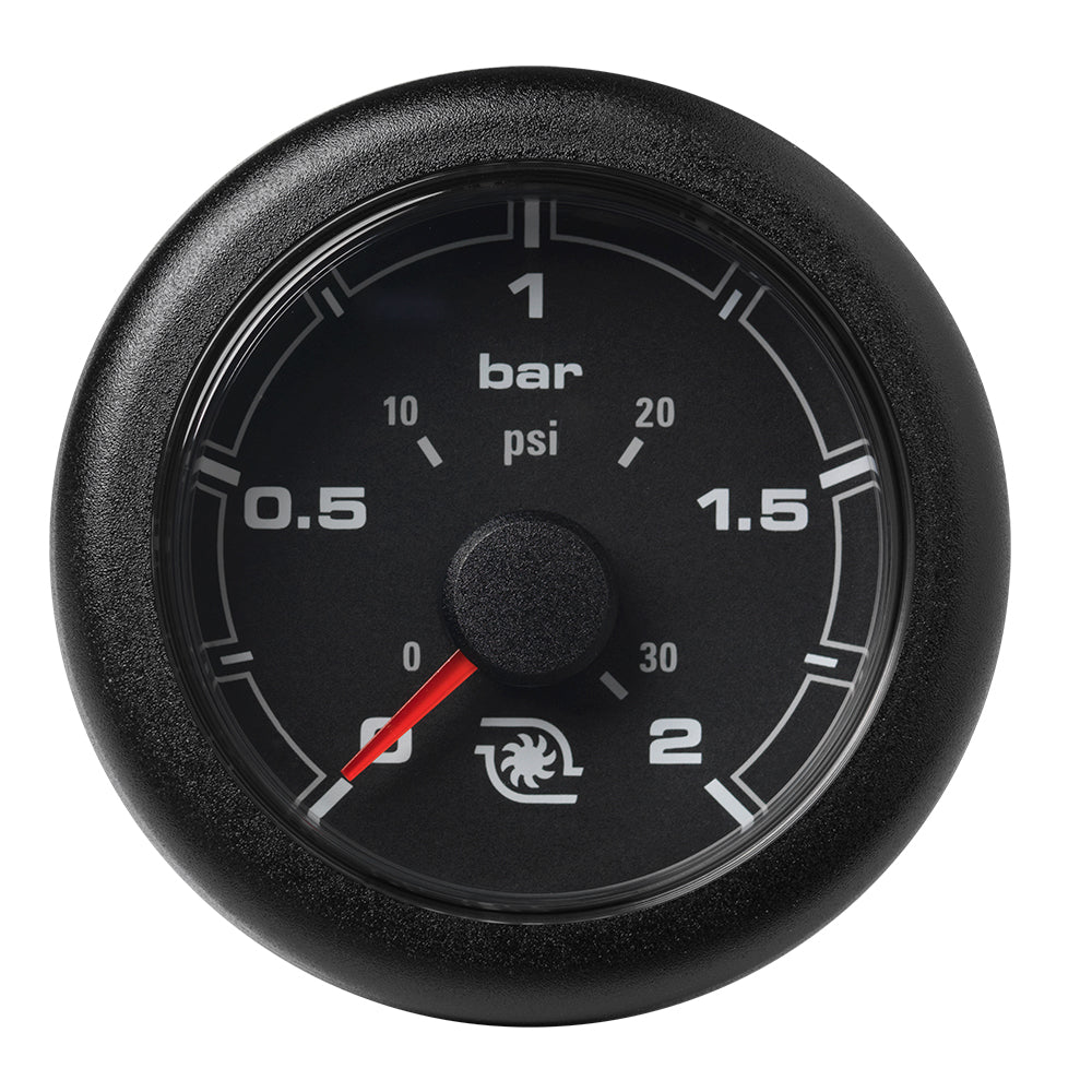 Veratron 52MM (2-1/16") OceanLink Boost Pressure Gauge - 2 Bar/30 PSI - Black Dial & Bezel - A2C1066140001