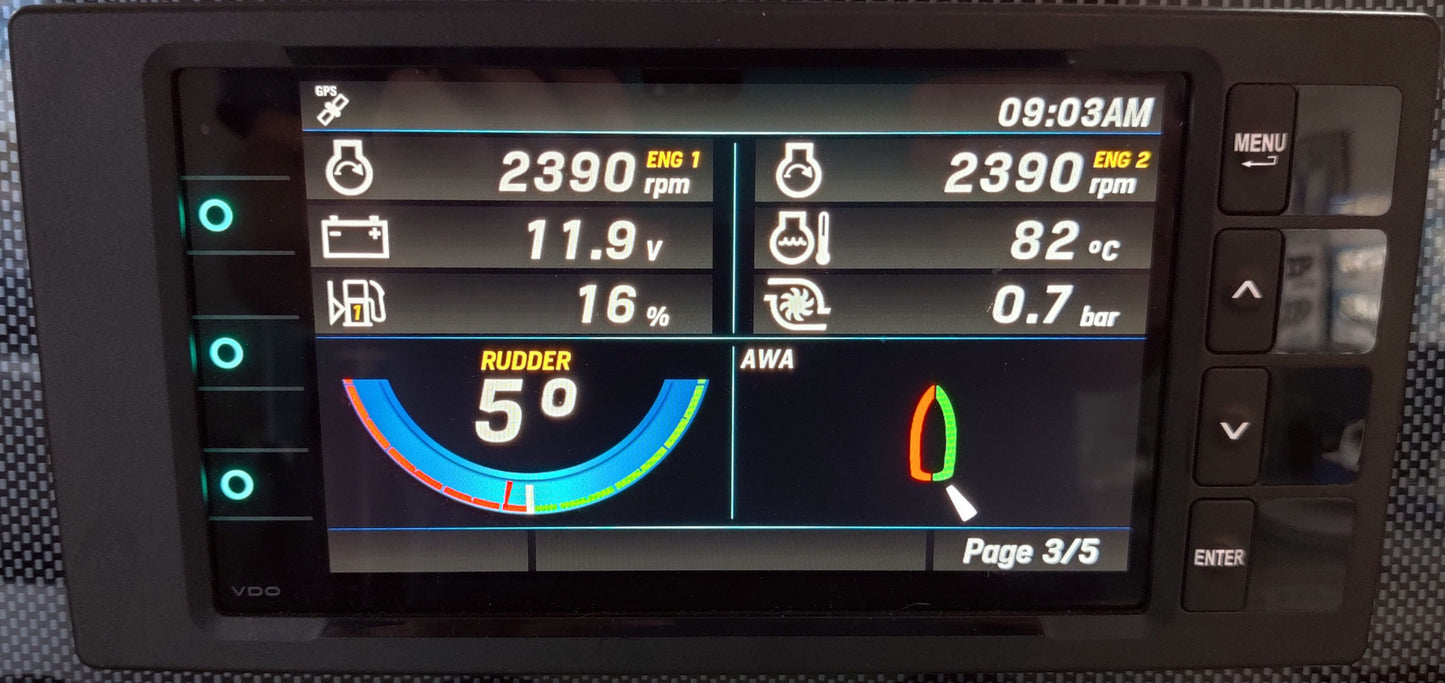 Veratron OceanLink TFT 7 Zoll Display J1939/NMEA2000/ANALOG - A2C1865330001