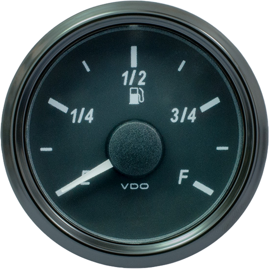 SingleViu 52mm fuel level gauge. E-F scale. 240-33 ohm sender required without harness - A2C3833130001