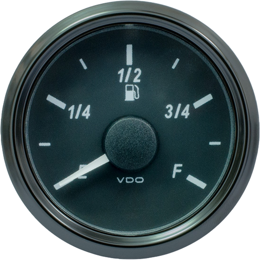 SingleViu 52mm fuel level gauge. E-F scale. 3-180 ohm sender required without harness - A2C3833100001
