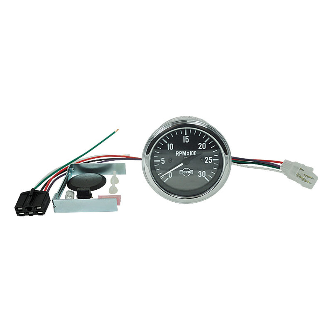 ISSPRO Classic Programmable Tachometer Gauge 0-3000 RPM Chrome Bezel ...
