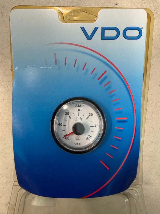 VDO Viewline Ivory 60A Ammeter 12/24V Requires External 60mv Shunt