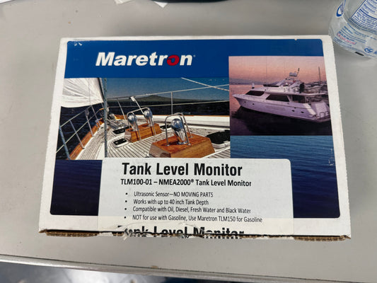 Maretron TLM100-01 ultrasonic tank level monitor designed for marine use on the NMEA 2000 network