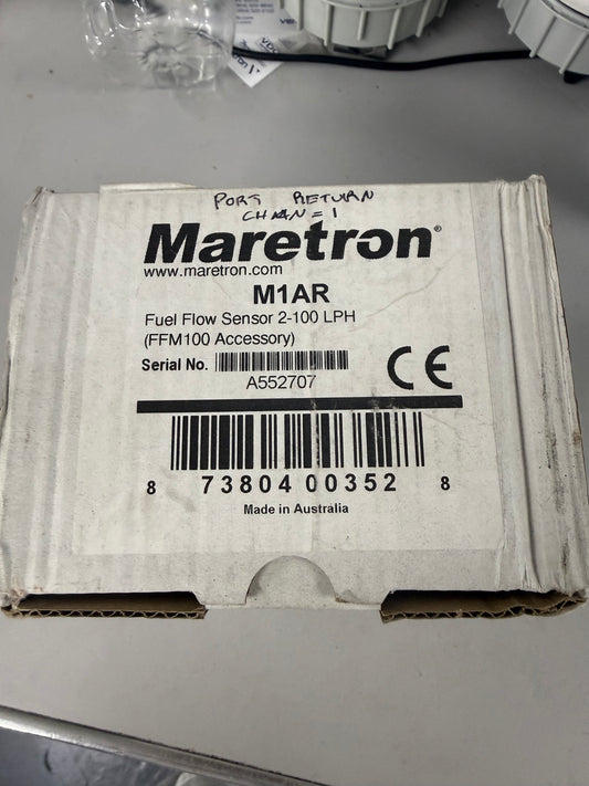 Maretron M1AR Fuel Flow Sensor a high-precision positive-displacement oval rotor sensor designed to measure clean fuel, lubricating oil, or hydraulic fluid