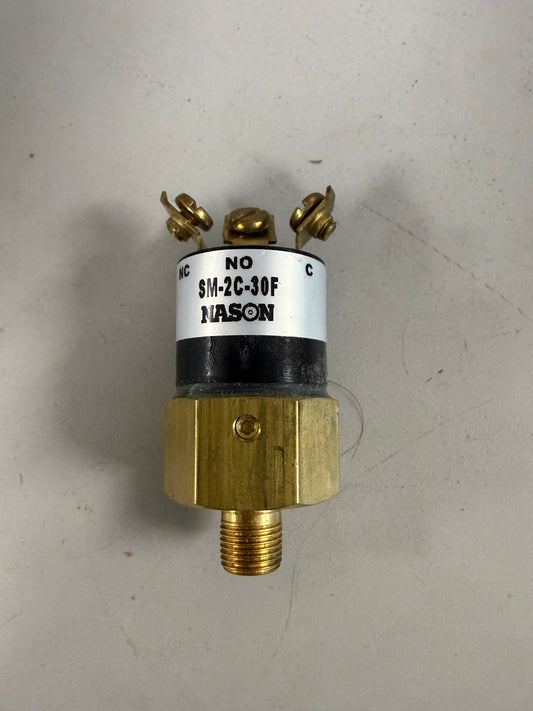 Nason SM-2C-30F (sometimes listed as SM-2C-030F) is a factory-preset, tamper-resistant low-pressure switch configured for pneumatic and hydraulic machinery