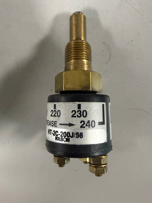 Nason HT-1C-200J/58 represents a shift from the pressure units discussed previously to a heavy-duty, bellows-actuated immersion temperature switch