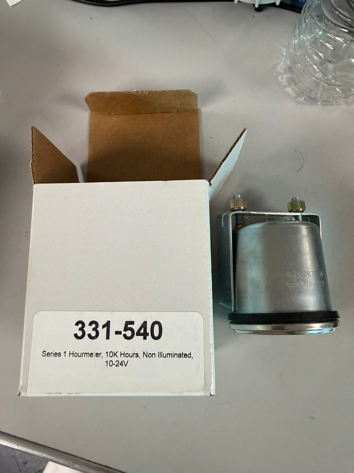 VDO 331-540 Series 1 Analog Hourmeter Gauge designed to accurately track and display the total operating hours of engines and machinery