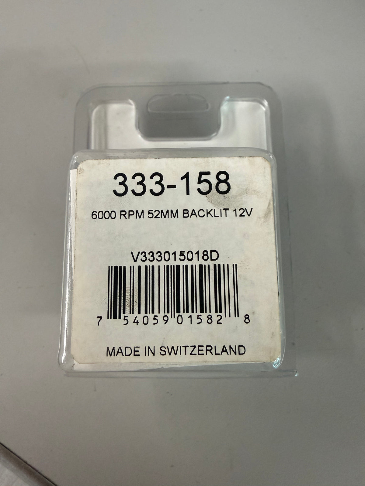 VDO 333-158 Vision Black Series Electrical Programmable Tachometer