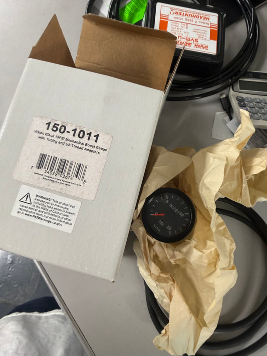 VDO Vision Black Series Mechanical Turbo/Boost Pressure Gauge Kit #150-1011