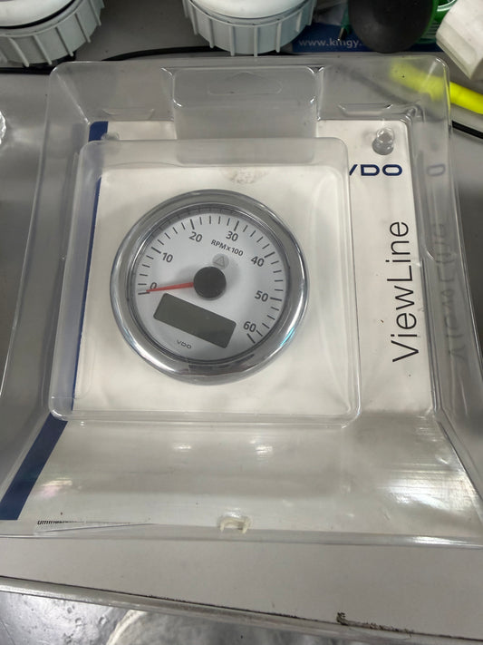 Veratron VL Tachometer 6000rpm With LCD Chrome #A2C59512399