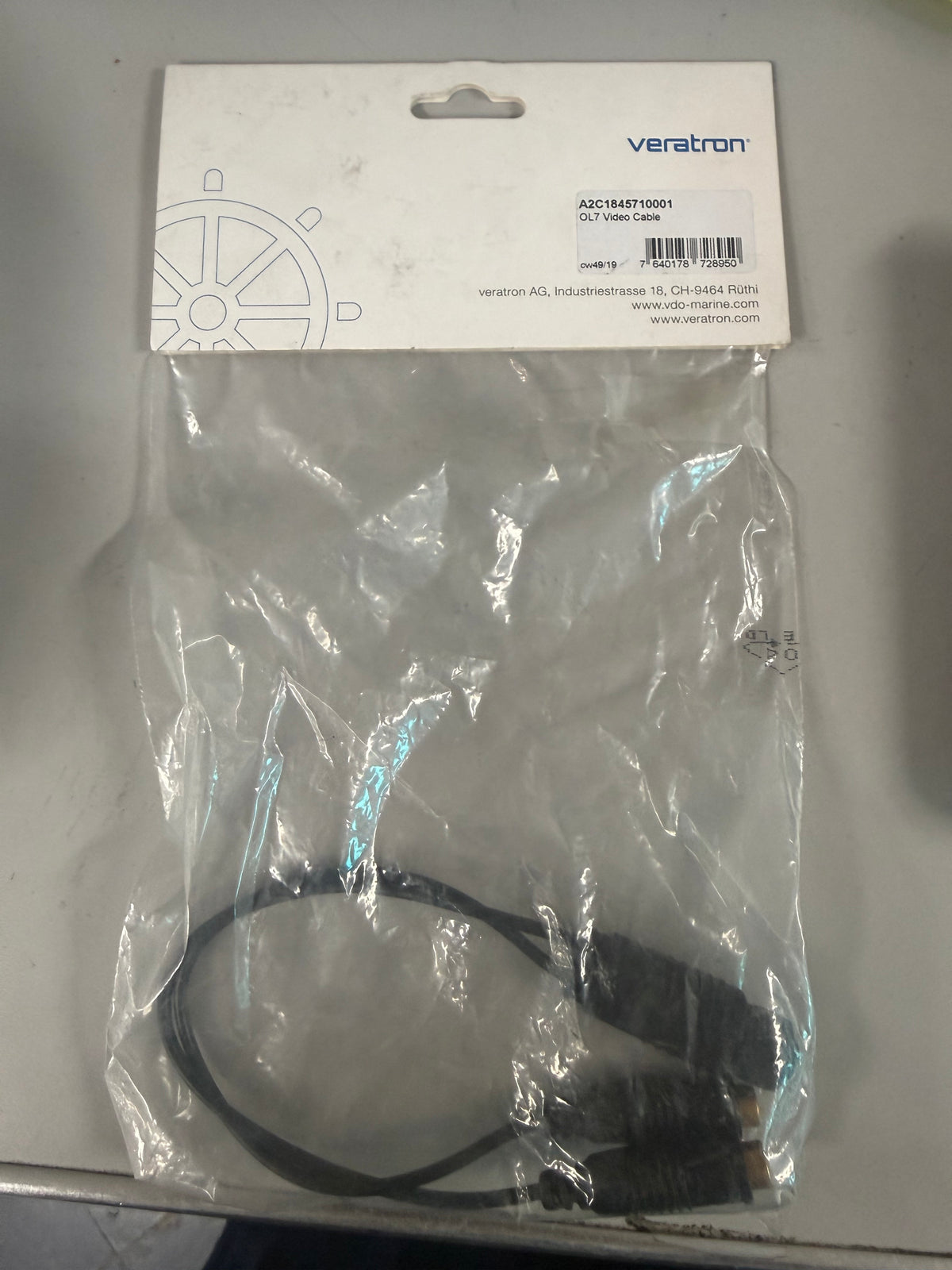 Veratron VDO Marine Video Cable (Part Number: A2C1845710001
