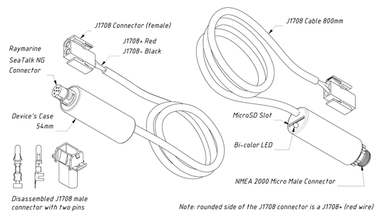 Yacht Device J1587/J1708 Gateway - YDES-04