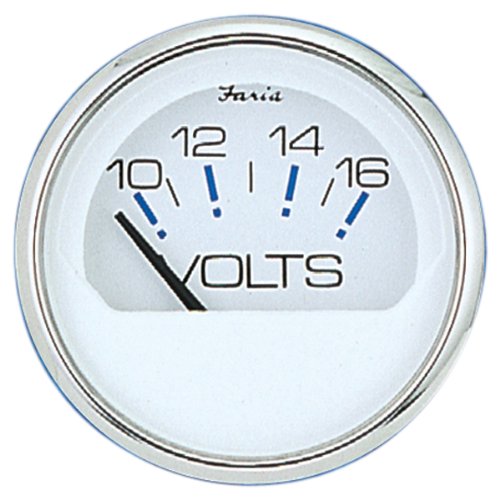 Medidor de voltaje SS blanco Faria Chesapeake - 13805
