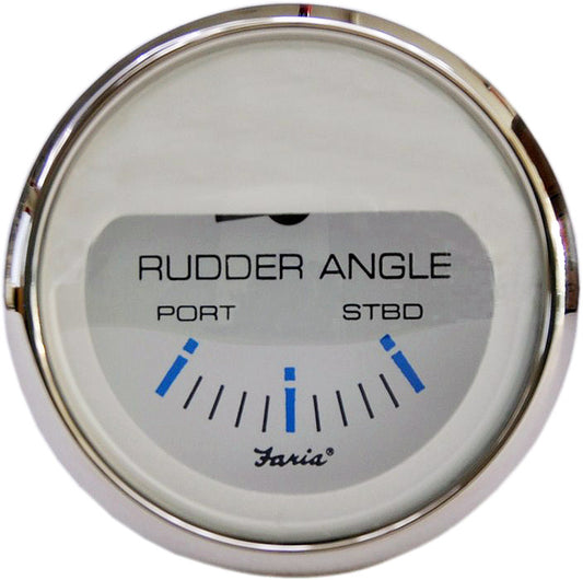 Faria Chesapeake White SS Rudder Angle Indicator - 13822