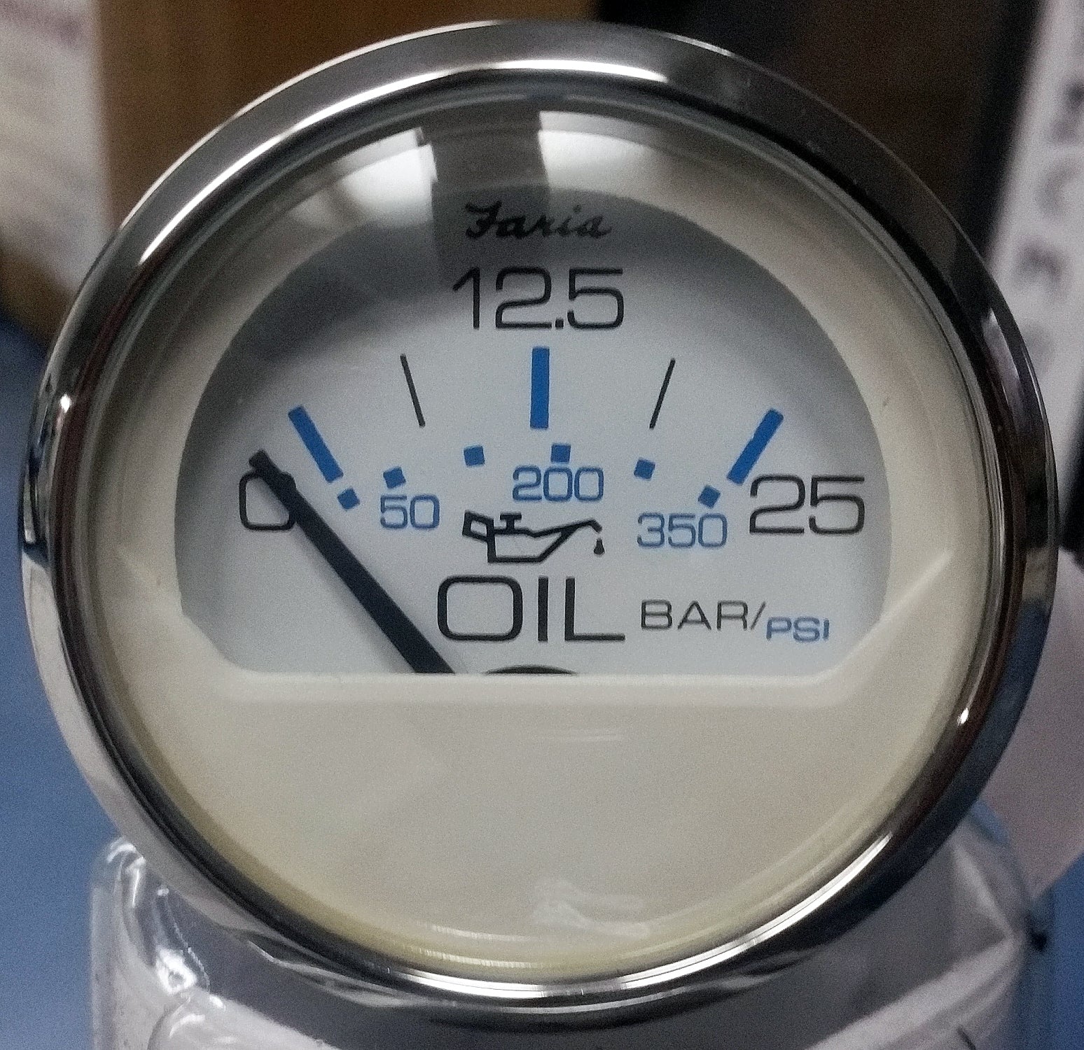 Faria Chesapeake White SS Transmission Pressure 25 Bar/350 PSI Metric ...