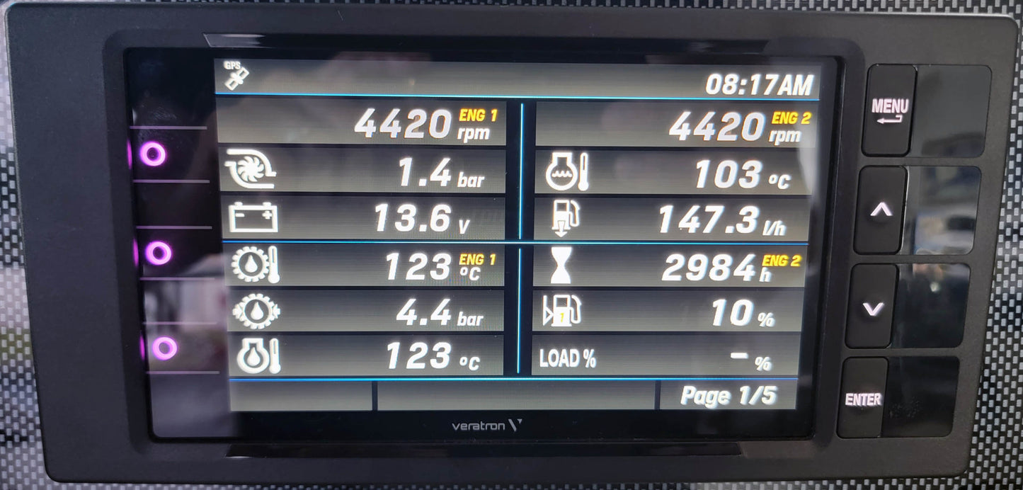Pantalla Veratron OceanLink TFT de 7 pulgadas J1939/NMEA2000/ANALOG - A2C1865330001