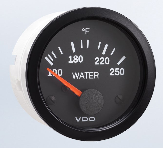 Vision Black 250°F Water Temperature Gauge - 310-105