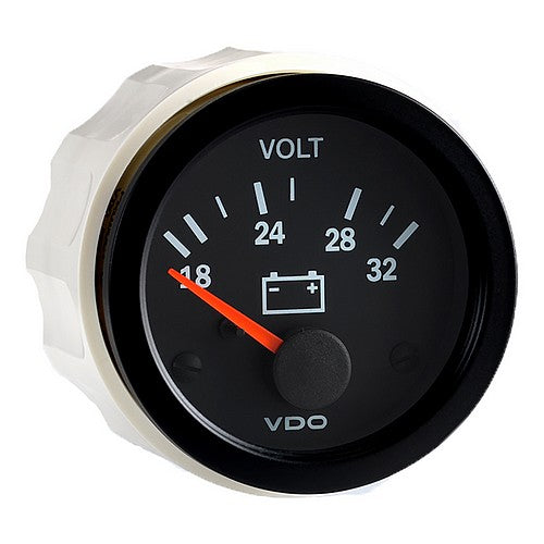 Vision Black 24V Voltmeter - 332-104