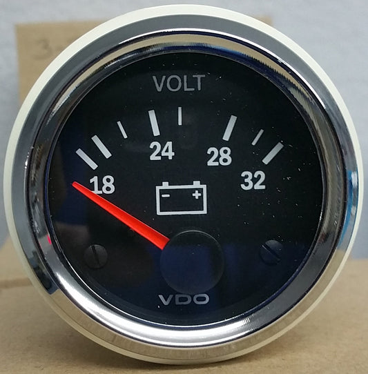 Vision Chrome 24V Voltmeter - 332-191