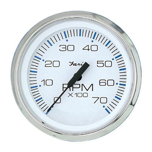 Faria Chesapeake White SS Tachometer 7000RPM -33817