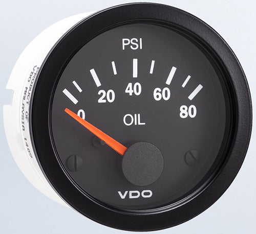 Vision Black 80 PSI Oil Pressure - 350-104