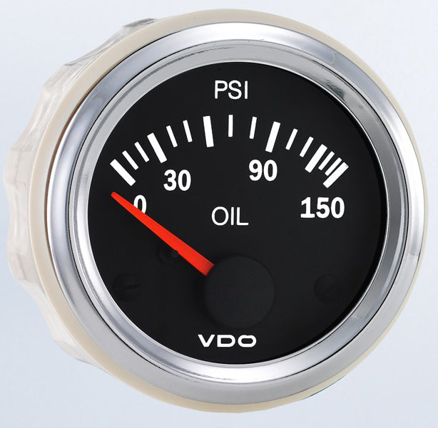 Vision Chrome 150 PSI Oil Pressure - 350-198