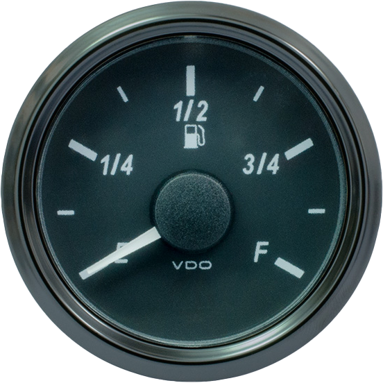SingleViu 52mm fuel level gauge. E-F scale. 240-33 ohm sender required without harness - A2C3833130001