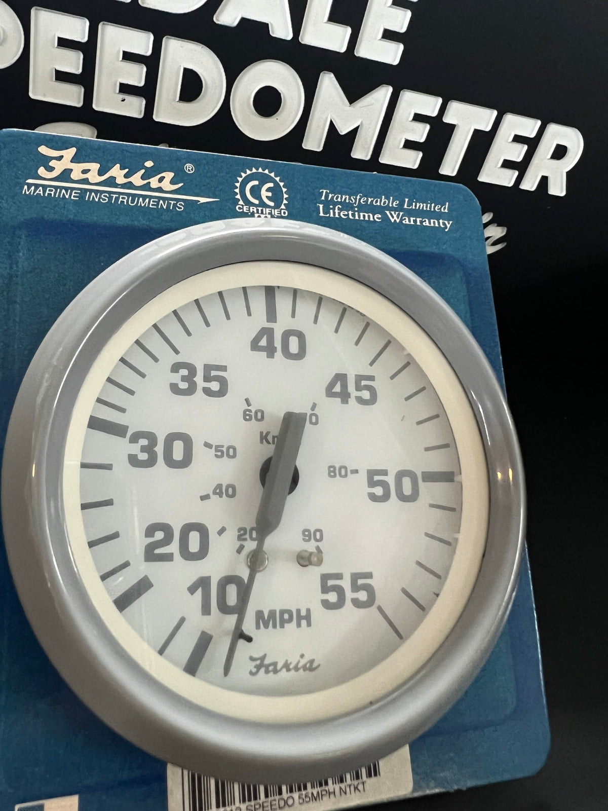 Lspeedometer Faria White Speedometer 55MPH – Lauderdale Speedometer & Compass