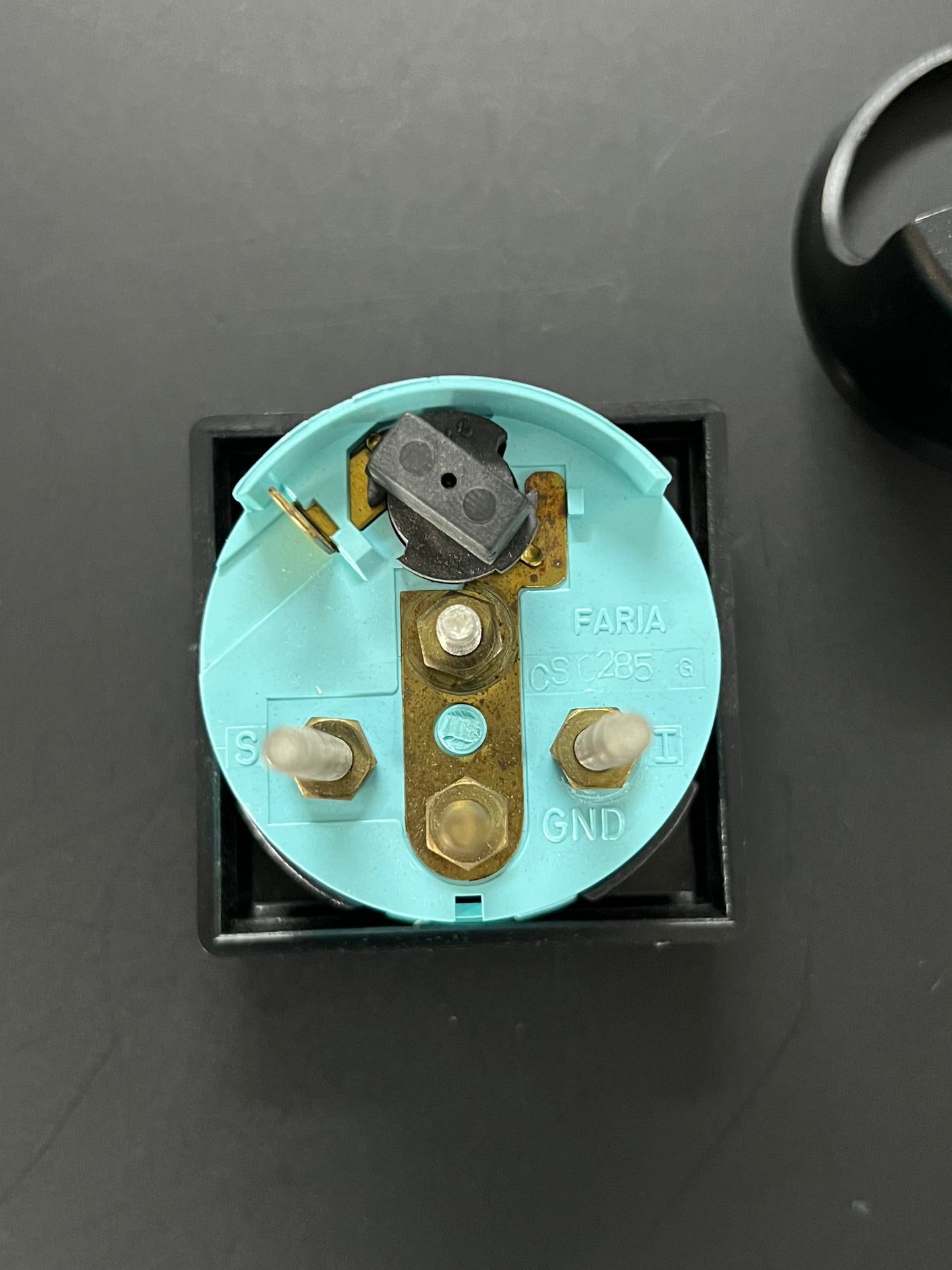 Faria Black Transmission Pressure Gauge Square Bezel 13208